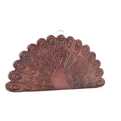Old Dutch Antique Copper Peacock, 12'' X 6'' Trivet, 12X6