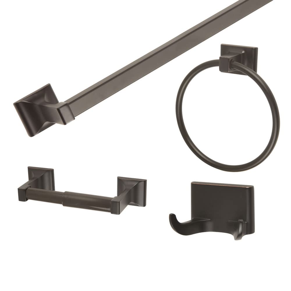 Design House 560854 Millbridge 4-Piece Bathroom Accessory Kit, Oil-Rubbed Bronze