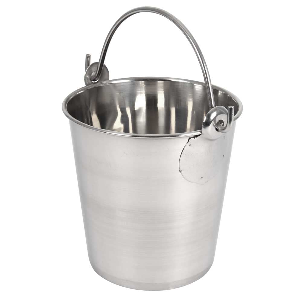 Lindy'S 2-Quart Stainless Steel Bucket, Durable Seamless Bucket For Many Home Tasks, Carry Water Or Milk, Fill With Food, Use As