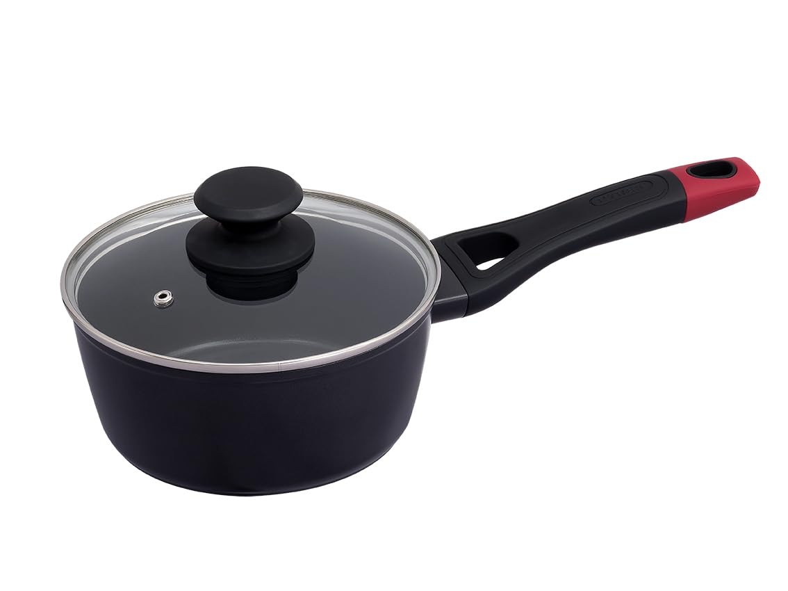 Pyrex  Optima+ Aluminium Saucepan with lid  Suitable for All Heat Sources, Including Induction  PFASFree NonStick Coating 