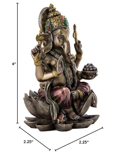 Sri Krishna Culture-Regular Ganesh/Ganesha Idol,Statue (Size 8Cm X 5Cm)-Home Dcor Diwali Murti-Antique Finish