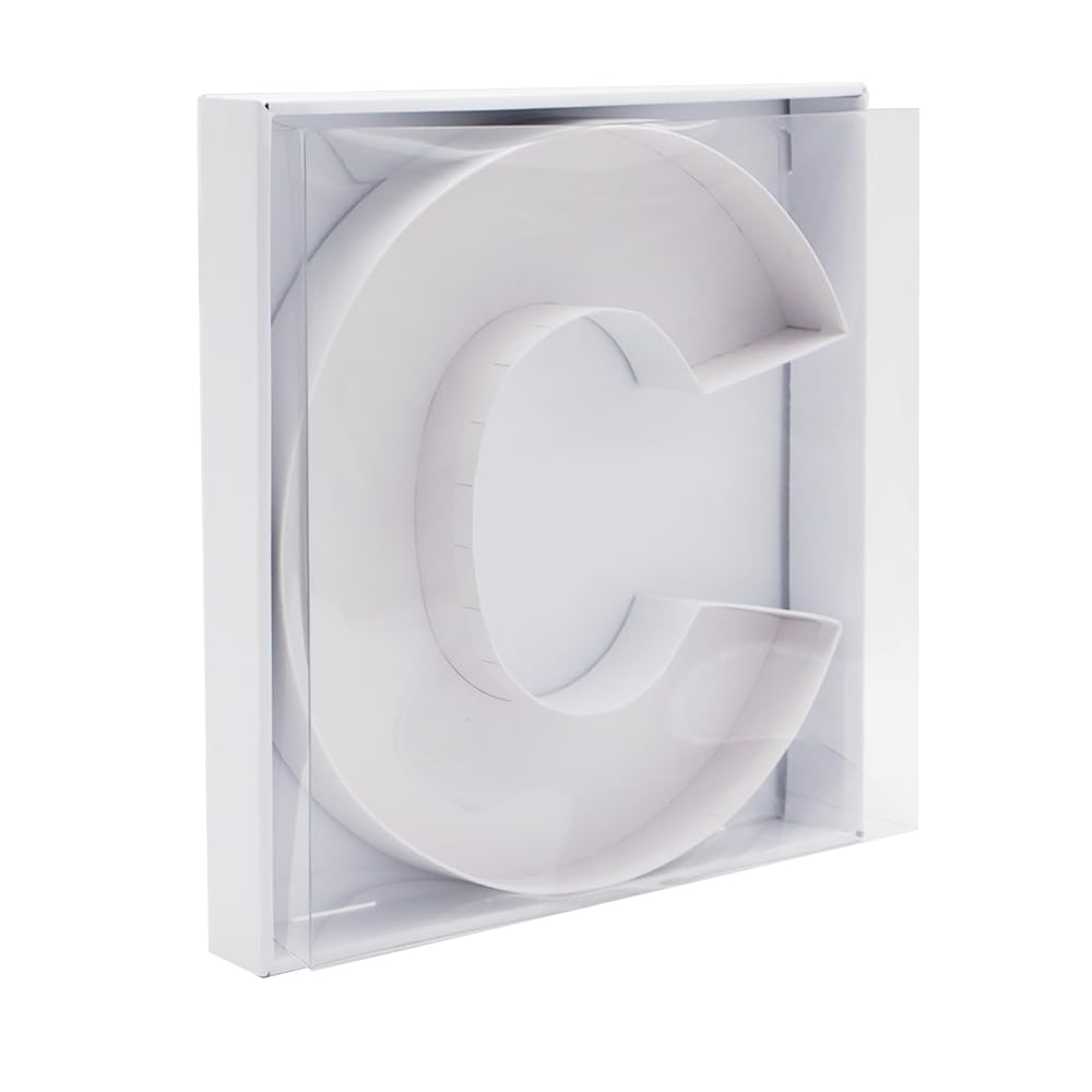 SHENGHE 12 Fillable Cardboard Letter Charcuterie Gift Cupcake Box With Cover Sweets Packaging (C)