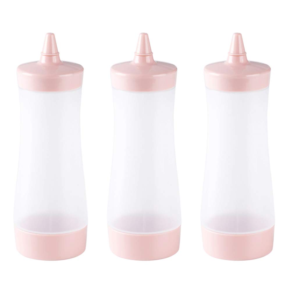 3Pcs Mustard Bottle Condiment Bottle Sauce Bottle Ketchup Bottle Squeeze Bottle