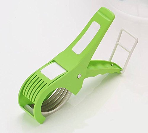 Riomax Plastic Vegetable Cutter Vegetable Chopper Veg Cutter Bhindi Cutter Multi Cutter (Green)