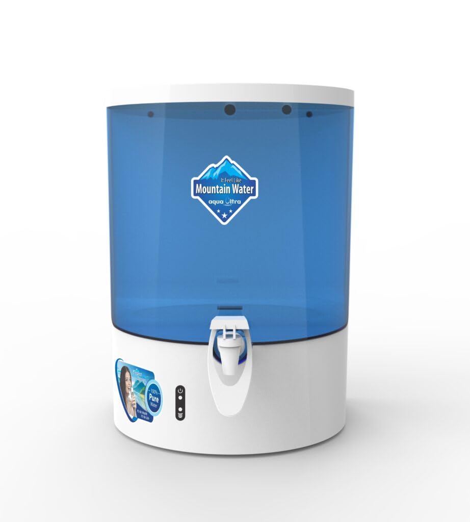 Aquaultra Mountain Water Copper +Zinc+ Alkaline 9L Ro+Uv Water Filter Purifier For Home, Kitchen Fully AutomaticCrystalClear 