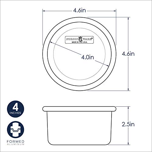 Nordic Ware Layer Round Cake Pan, 4-Inch, Silver