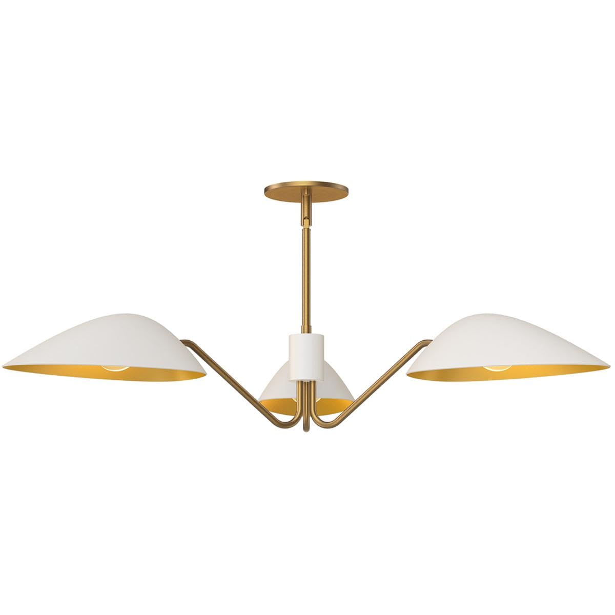 Alora Mood PD550336WHAG Oscar Pendant, Aged Gold/White