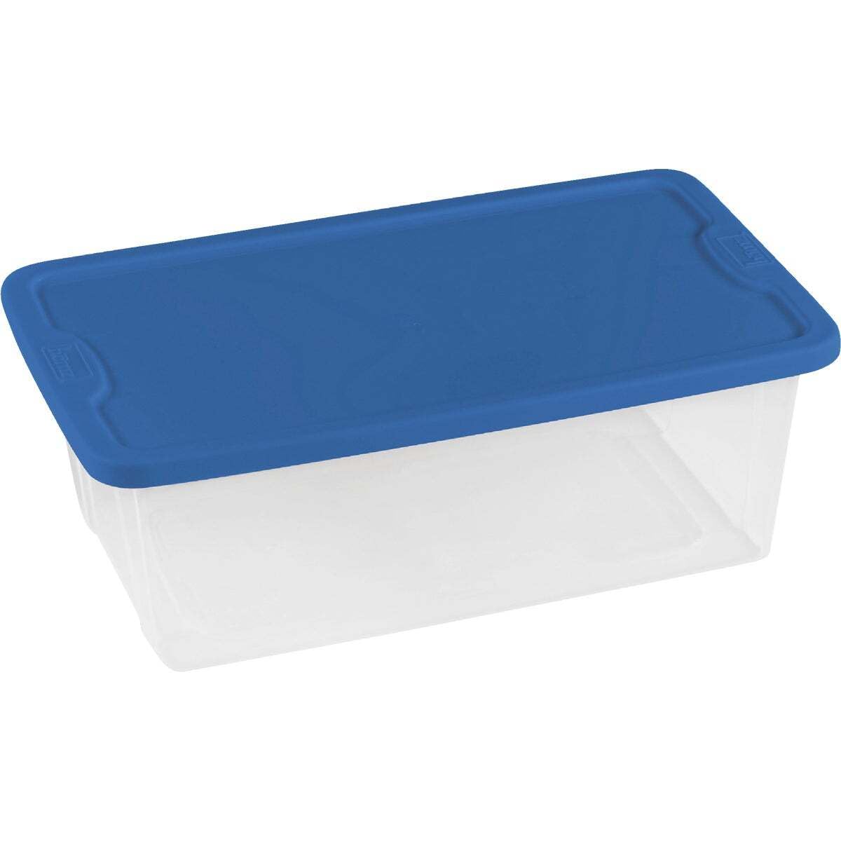 TOTE CLR/BLU LID 6QT