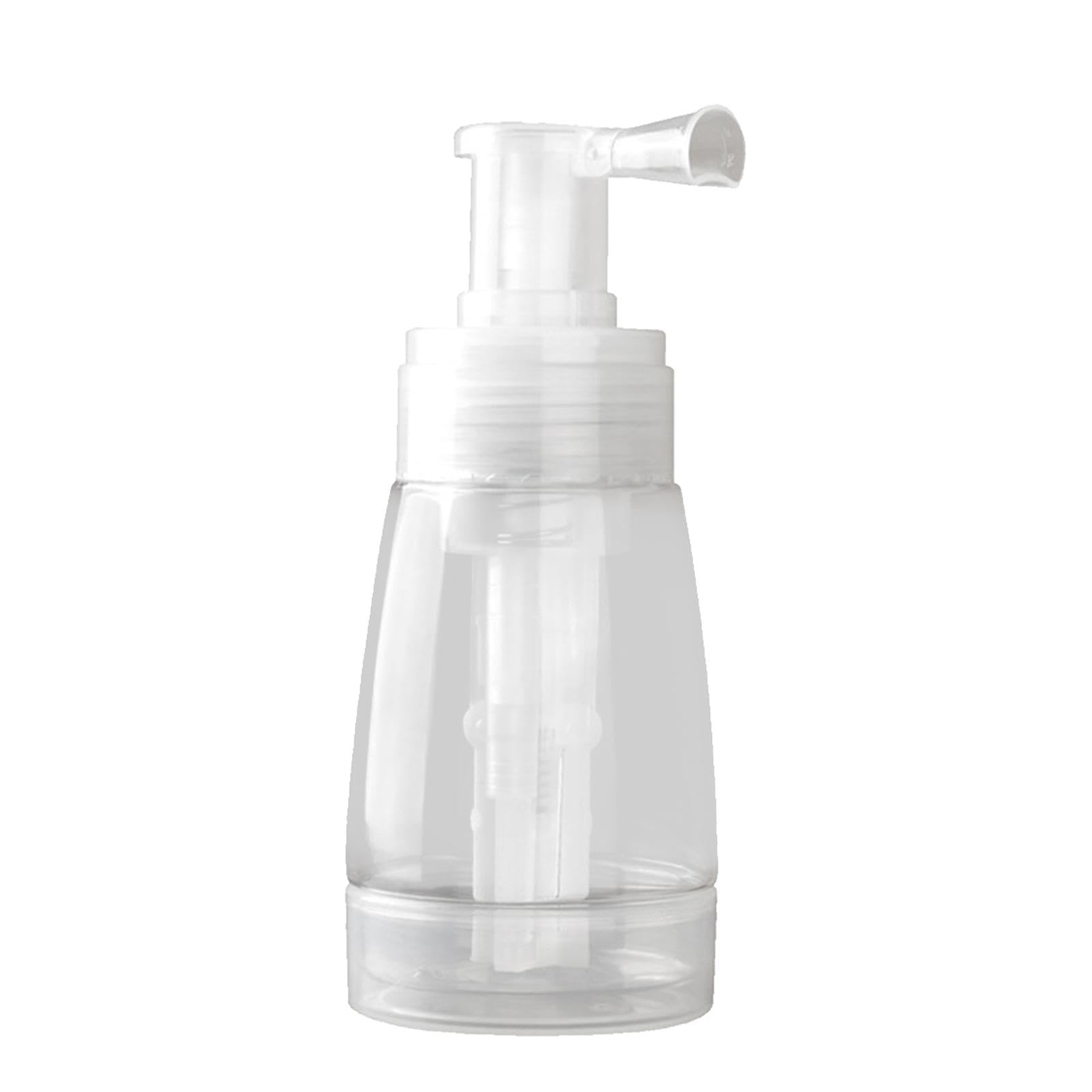 Ovrilossa 180ml Powder Spray Bottle, 6oz Refillable Cosmetics Travel Spray Bottle, Plastic Hair Fiber Applicator, Transparent Dr