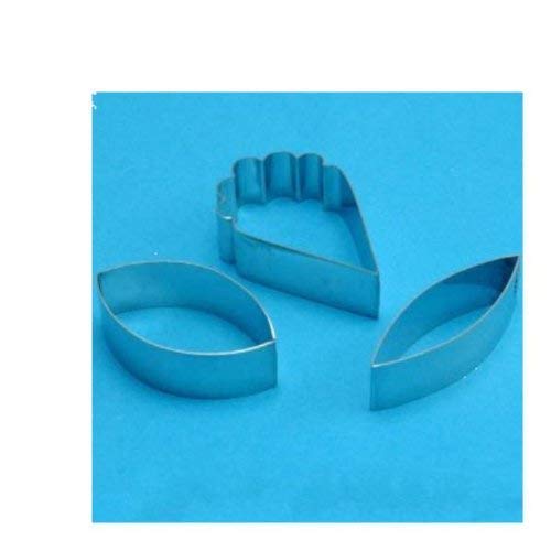 Pme Sugarcraft Cattleya Orchid Petal Cutters, Stainless Steel, Set Of 3, Standard, Silver