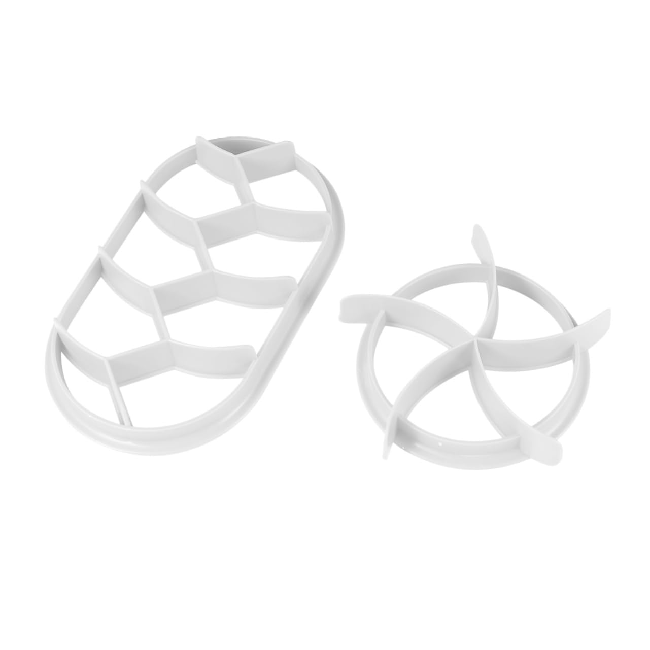 CONGARTENO 2pcs DIY Bread Press Mold NonStick Baking Cutters in Round Oval Styles for Home Bakery Use Versatile for Cake Pastry