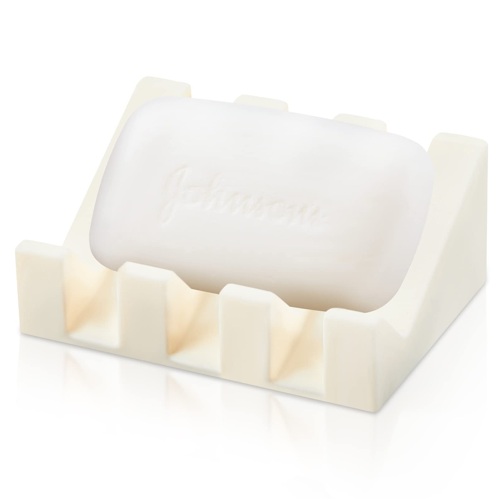 1 Piece Silicone Soap Dish Self Draining Soap Dish Shower Waterfall Bar Soap Holder Tray With Drain Soap Saver For Kitchen Bathr