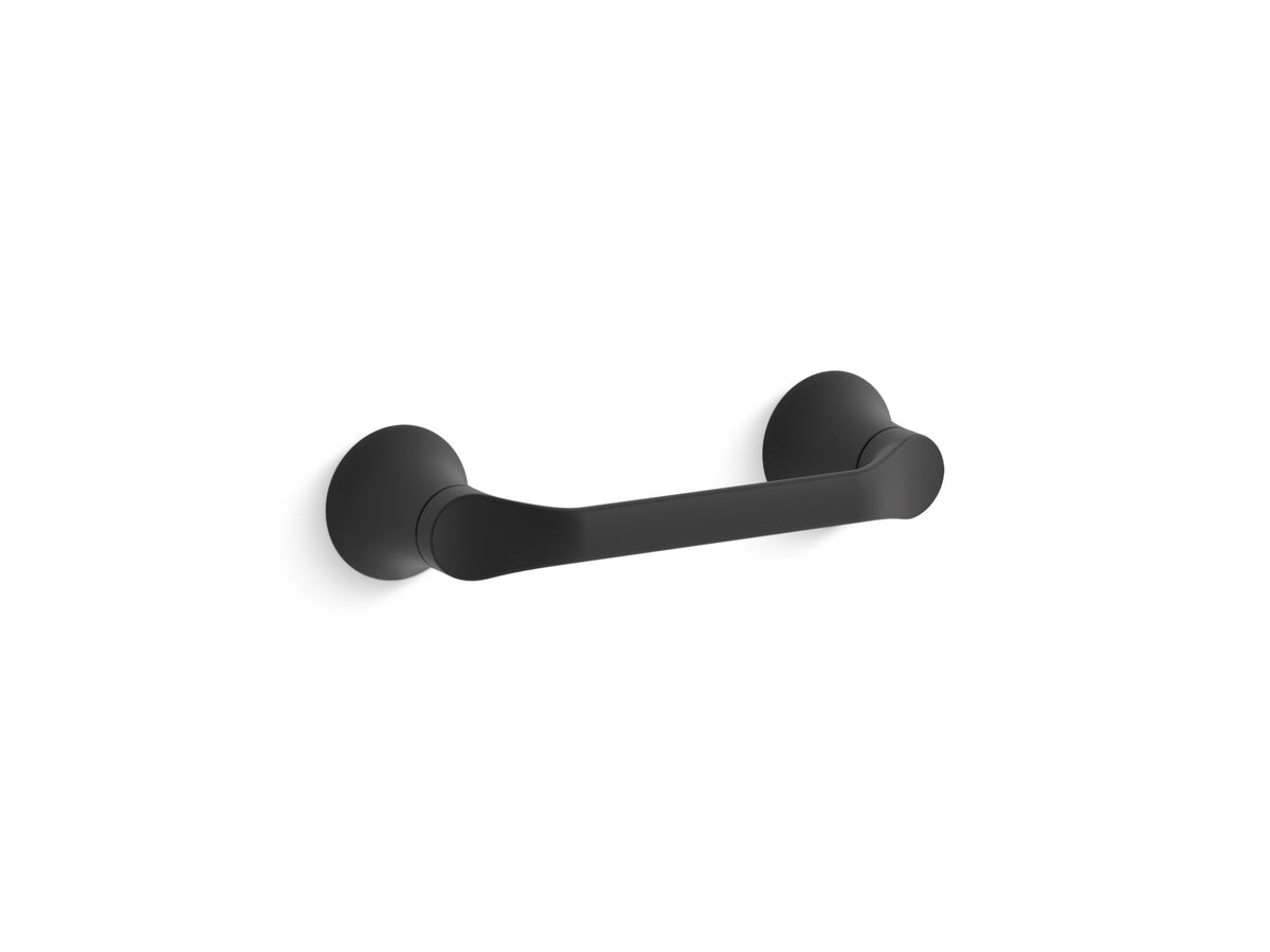 Kohler 27397-Bl Simplice Pivoting Toilet Paper Holder, Wall-Mounted Toilet Roll Holder, Matte Black