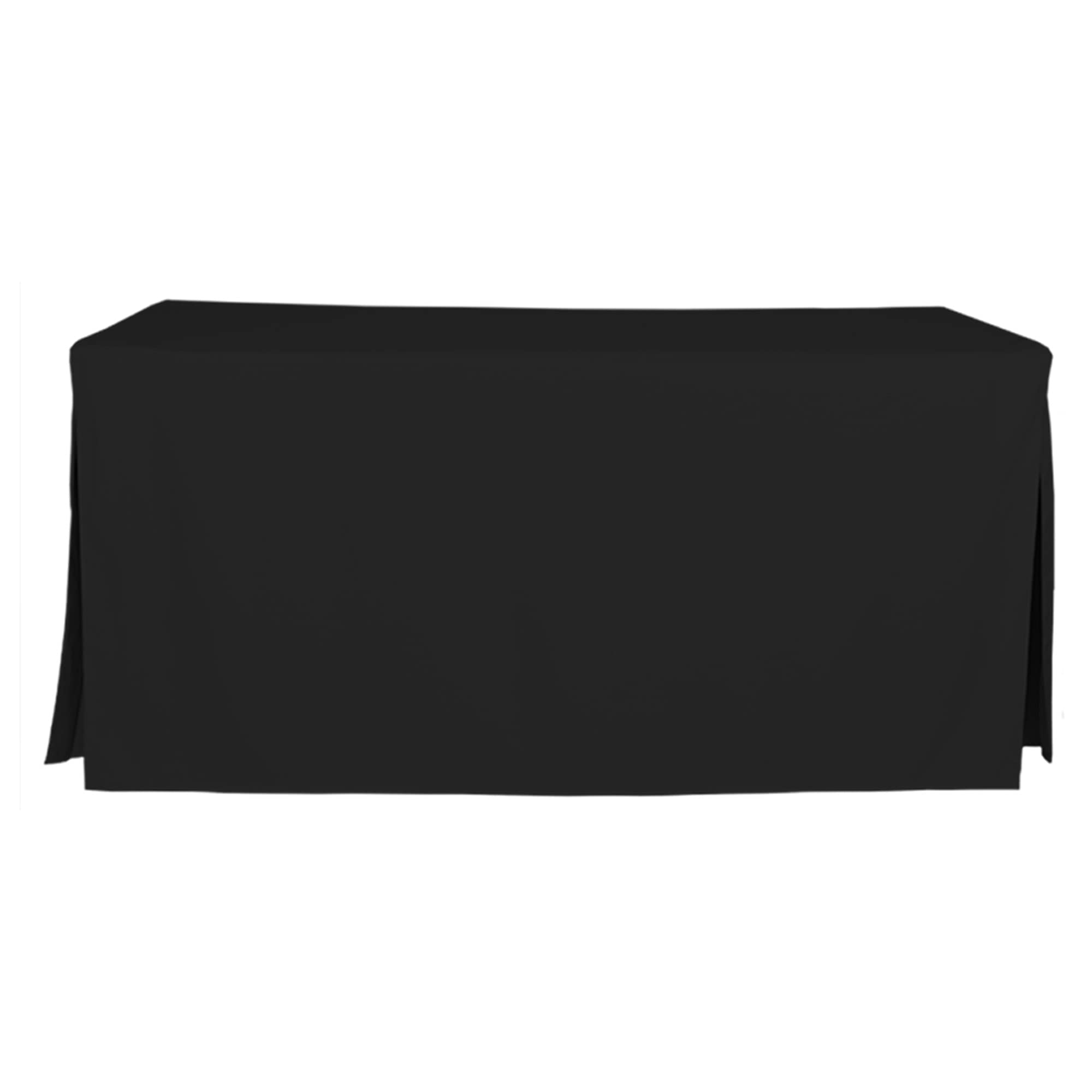 Tablevogue Machine Washable Polyester Solid Fitted Stain Resistant Table Cover Rectangular 72-inch x 30-inch Tablecloths for Eve
