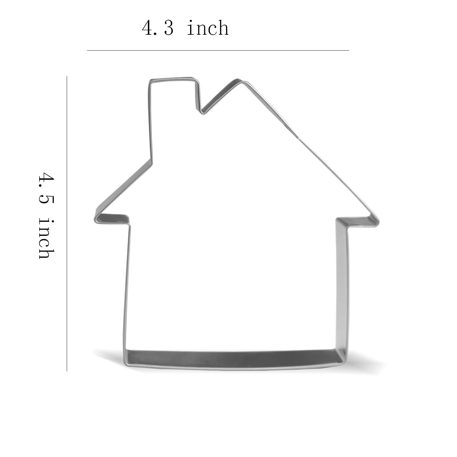 4.5 Inch House Cookie Cutter - Stainless Steel