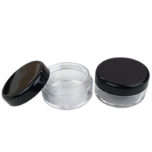 50 New Empty 5 Gram (0.17 Oz) Acrylic Round Jars - Bpa Free Plastic Containers For Cosmetic, Lotion, Cream, Makeup, Bead, Eye Sh