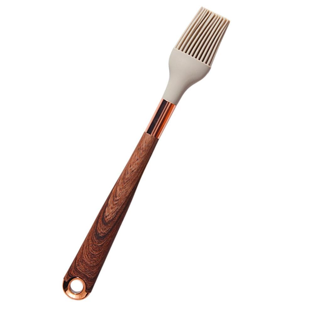 Sambhuya Silicone Oil Brush With Wooden Handle,Durable Basting Brush Pastry Brush,Easy To Clean,Food Brushes For Cooking Baking 