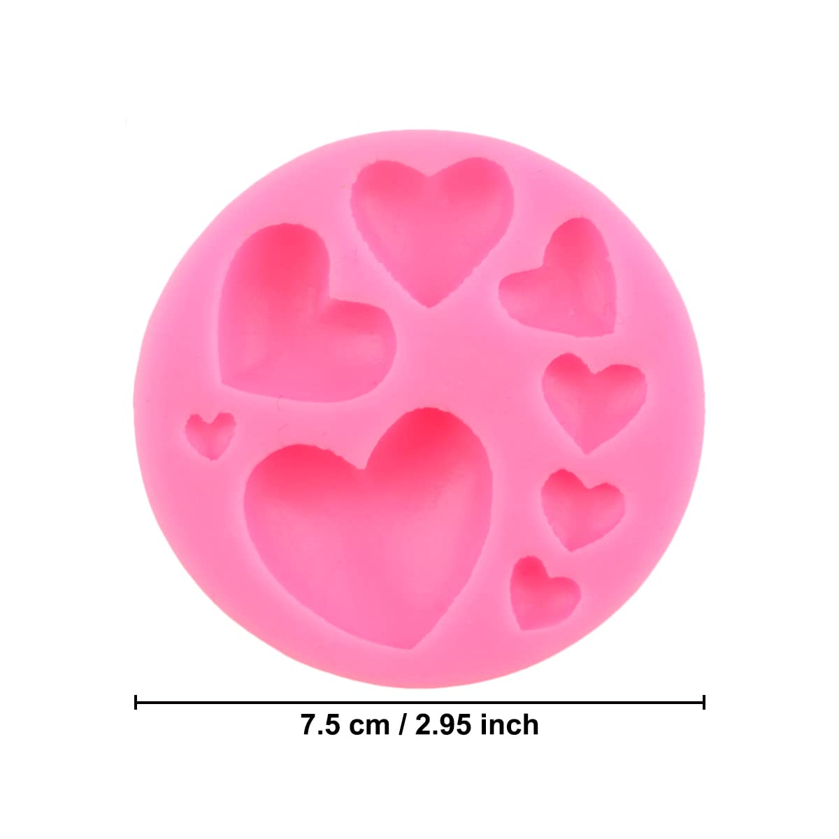 2 Pcs Heart Silicone Molds, Different Sizes Heart Chocolate Mold Heart Shape Candy Molds For Cookie Decor, Pastry, Cake, Chocola
