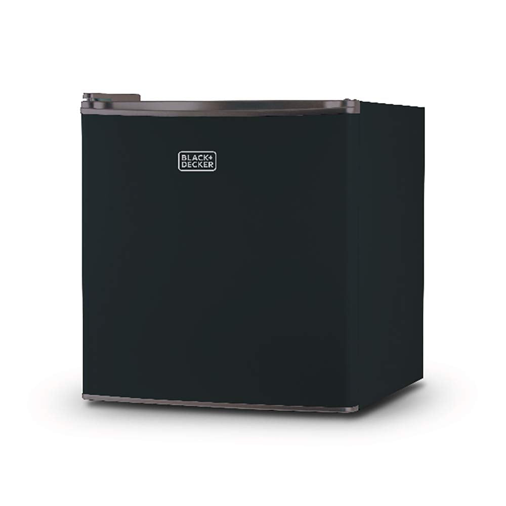 Black+Decker Bcrk17B Compact Refrigerator Energy Star Single Door Mini Fridge With Freezer, 1.7 Cubic Feet, Black