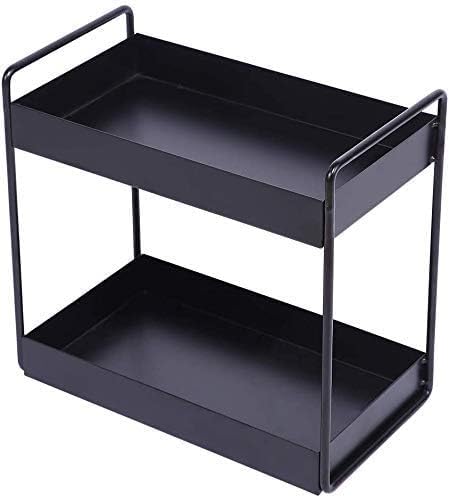 Shiyon 2Tier Standing Rack, Bathroom Countertop Storage Shelf Organizer,Kitchen Spice Storage Organizer, Cosmetic & Makeup Stor
