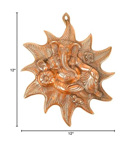 Apka Mart The Online Shop Lord Ganesh Wall Hanging | Ganpati Wall Decor - (Bronze, 15 Inch) - Handcrafted Showpiece For Wall Dec