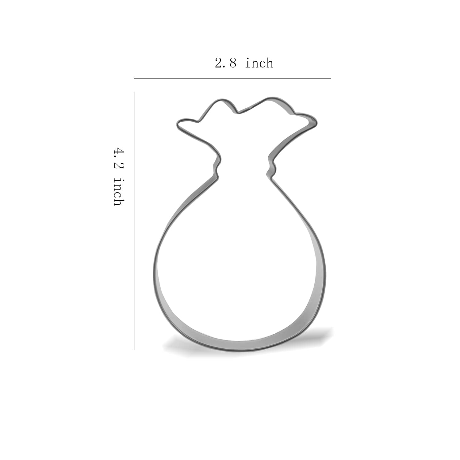 4.2 Inch Money Bag Cookie Cutter - Stainless Steel