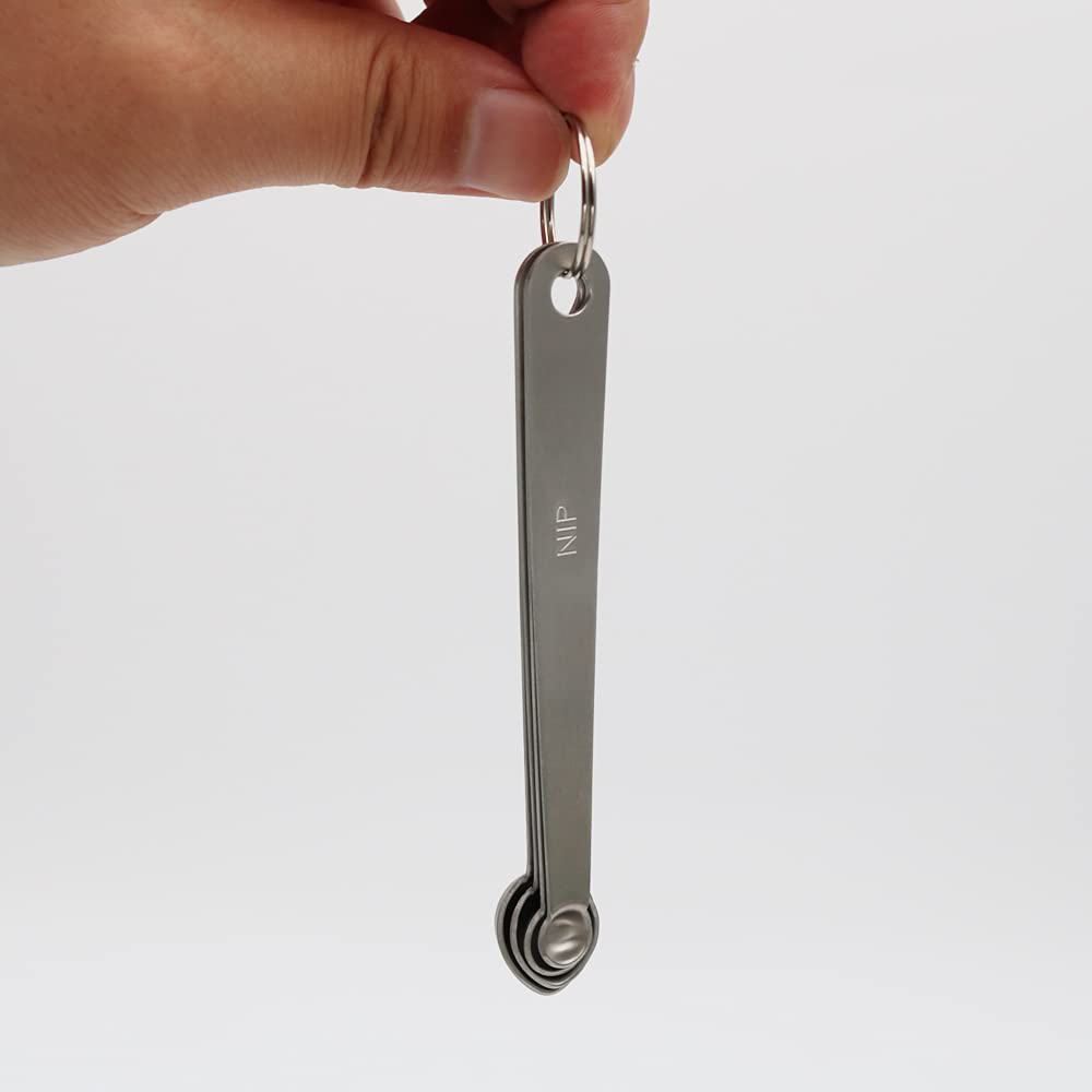 1/8,1/16,1/32,1/64 Tsp (Dash, Pinch, Smidgen, Nip) Mini Measuring Spoons, Heavy Duty Stainless Steel Measuring Spoons, Small Mea