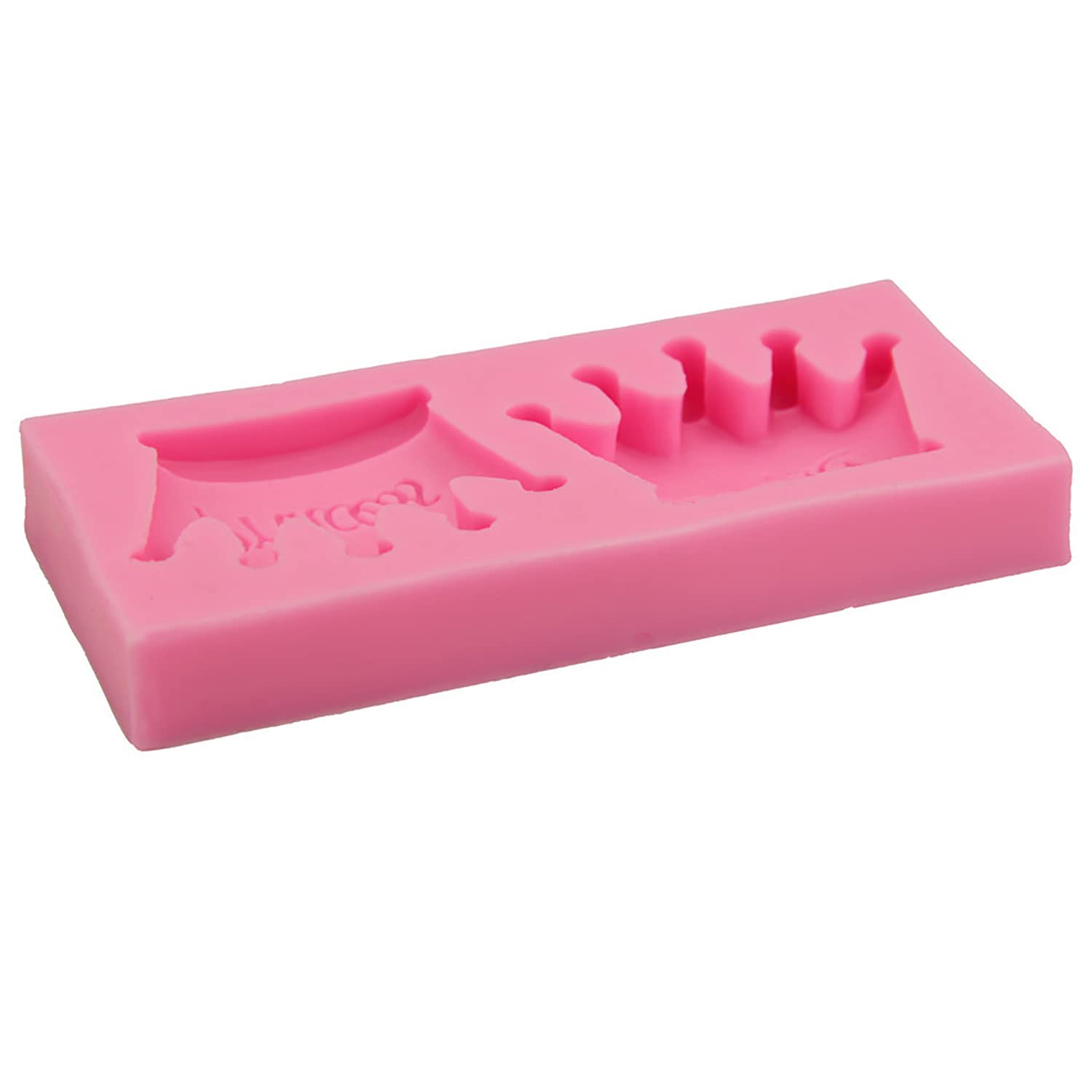 2-Cavity Princess Crown Shape Silicone Mold For Diy Fondant Candy Making Chocolate Molds Lollipop Desserts Ice Cube Gum Clay Soa