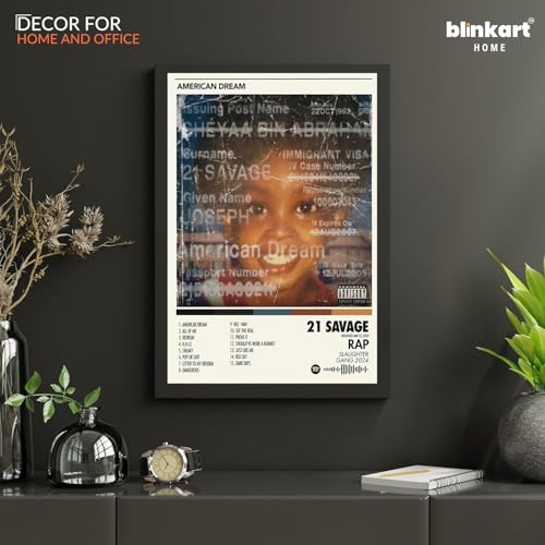BLINKART 21 Savage(American Dream) Music Album Songs Poster Hanging Wall ArtWork PhotoFrames Art Home Bedroom Living Room Aesthe