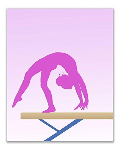 Summit Designs Gymnastics Gymnast Wall Art Decor Prints - Set of 3 (8x10) Inch Unframed Poster Photos - Bedroom  Nursery  Basement  Girls Ladies Gift Idea