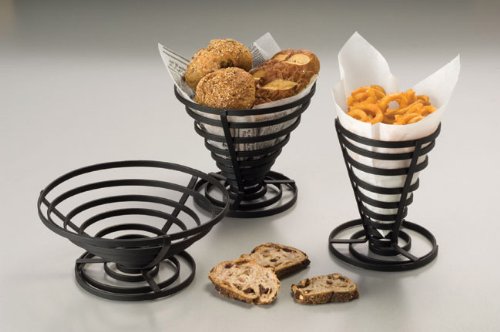 American Metalcraft Fcd1 Baskets, 5.125'' Length X 5.125'' Width, Black