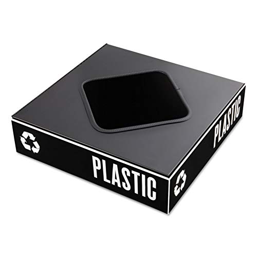 Safco - Public Square Recycling Containers Lids 15 1/4 X 15 1/4 X 2 Black ''Product Category: Breakroom And Janitorial/Recycling