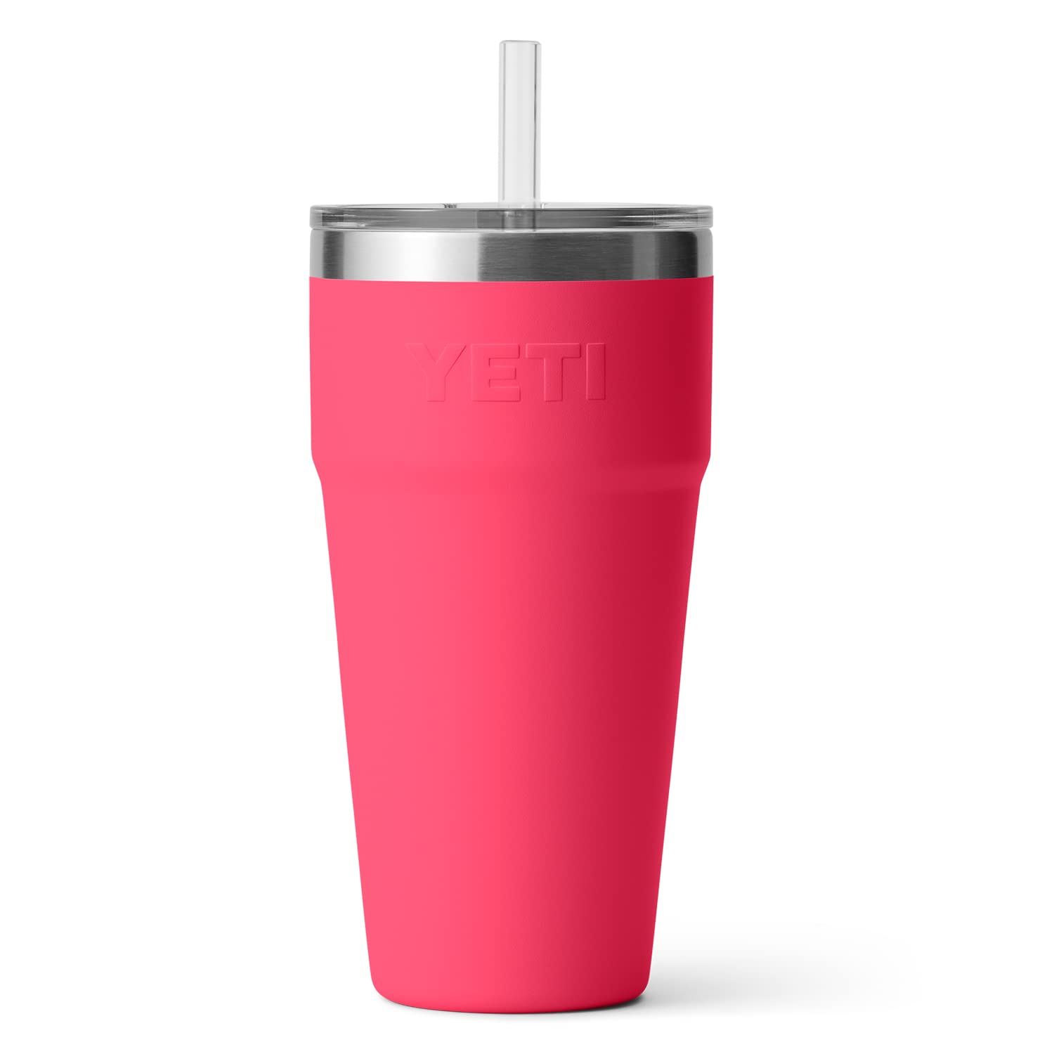 YETI Rambler 26 oz Straw Cup, Vacuum Insulated, Stainless Steel with Straw Lid, Bimini Pink