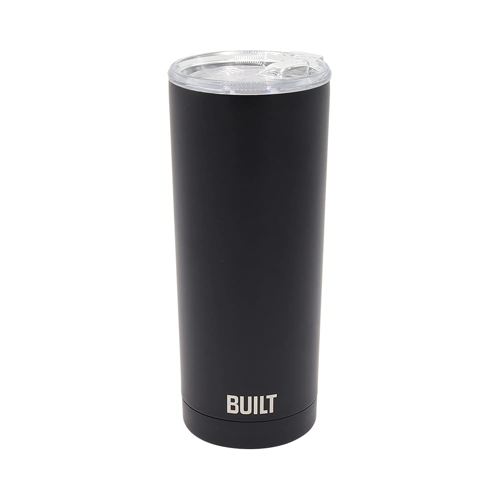 Built 20 Ounce Double Wall Vacuum Sealed Stainless Steel Coffee And Water Tumbler Easy To Clean Tritan Lid With Rotating Splash
