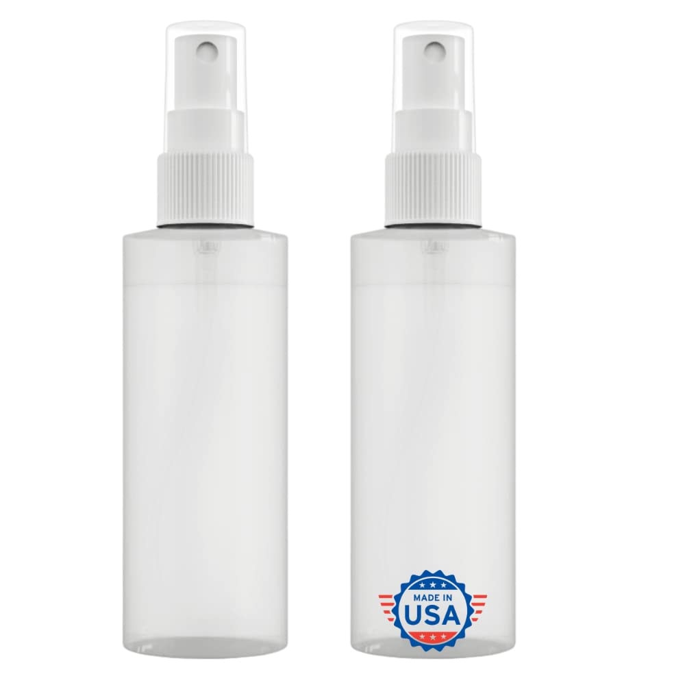 Jnd Plastic Spray Bottle Fine Mist 4 Oz - Refillable, Reusable, Portable Sprayer, Travel Size, Leak Proof For Household Use, Ess