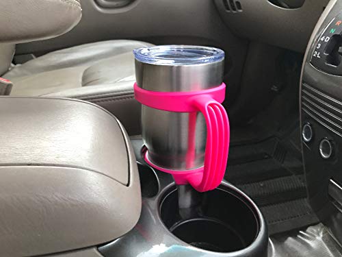 Strata Cups 30Oz Tumbler Handle (Pink) Available For 30Oz Yeti Tumbler, Ozark Trail Tumbler, Rambler Tumbler- Bpa Free