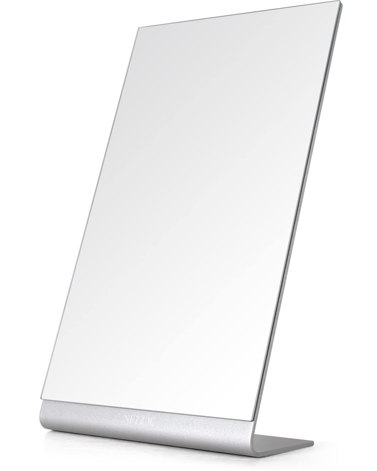 Nezzoe Modern Makeup Mirror, 12'' Length Aluminum Desk Mirror, Vanity Mirror For Counter, Bedroom, Bathroom, Dorm