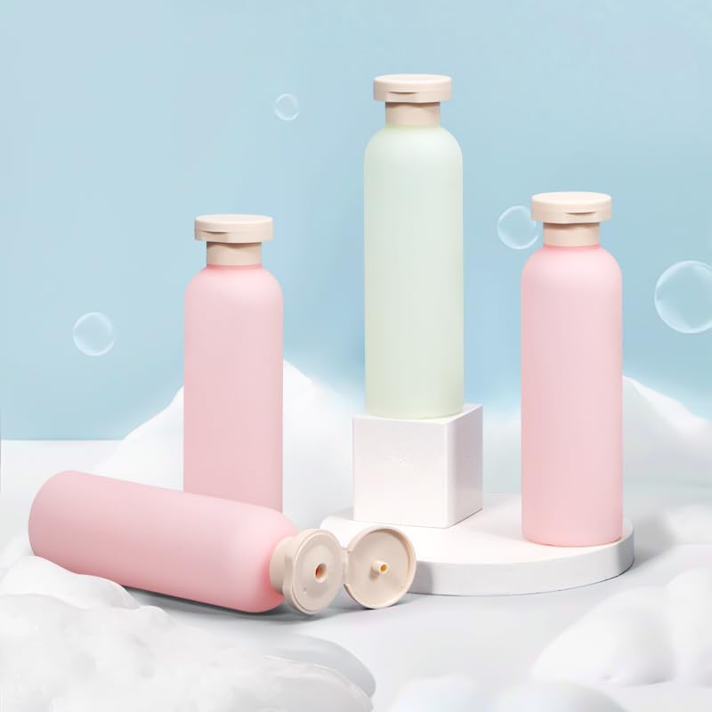 Asevat 6.7 Oz Plastic Shampoo And Conditioner Squeeze Bottles, Plastic Leak Proof Travel Bottles For Toiletries, Plastic Bottles
