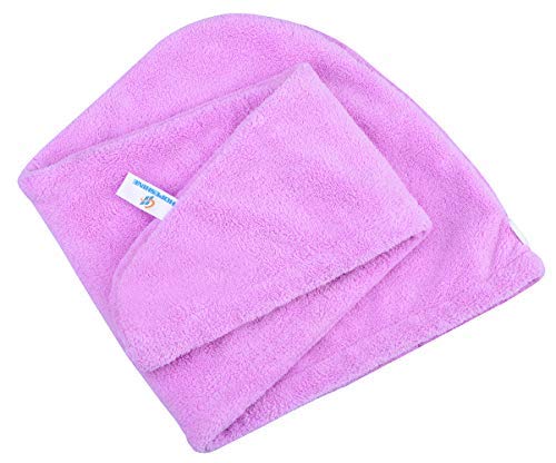 HOPESHINE Women's Soft Shower Hair Towel Twist Hair Turban Wrap Drying Cap Great Gift for Women (Blue+Purple+Grey 3-pack)