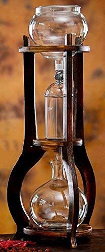 Nispira Iced Coffee Cold Brew Drip Tower Coffee Maker Wooden, 6-8 Cup