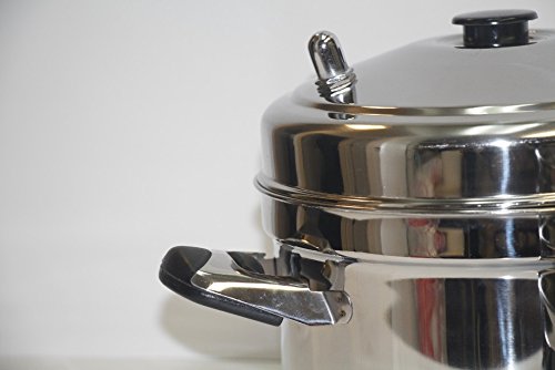 Tabakh 3-Plate Stainless Steel Dhokla Stand with Cooker, Small, Silver