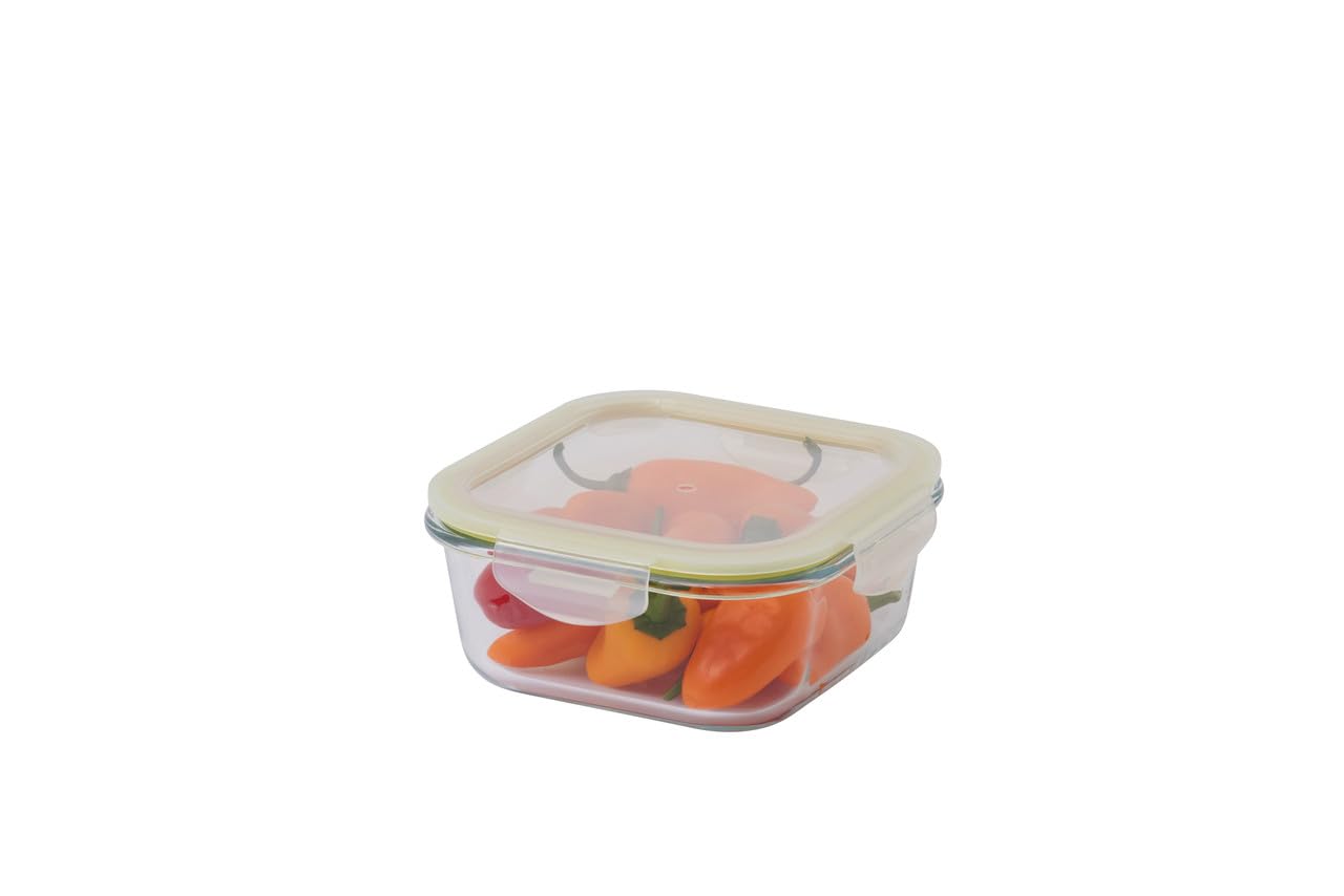 Locknlock 800 Ml Square Oven Glass | Oven Safe Borosilicate Glass Container For Refrigerator | Microwave, Dishwasher, And Freeze