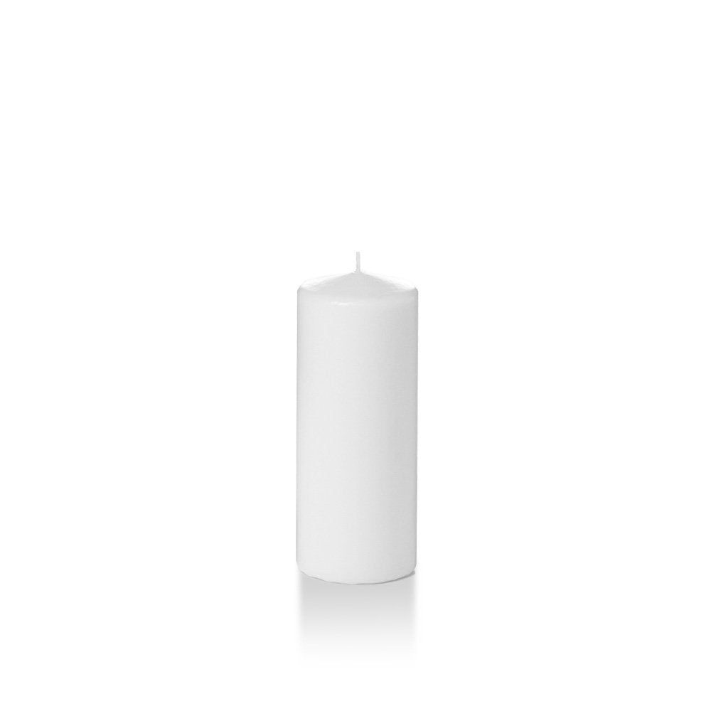 yummi 2.25 x 5 White Slim Round Pillar Candles - 4 per Pack