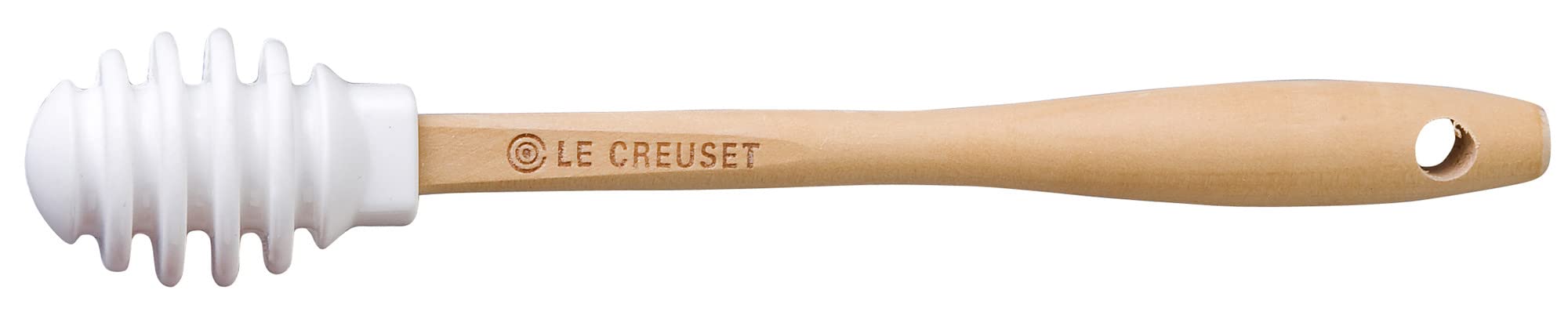 Le Creuset Silicone Honey Dipper, 6 1/2'' X 1'', White