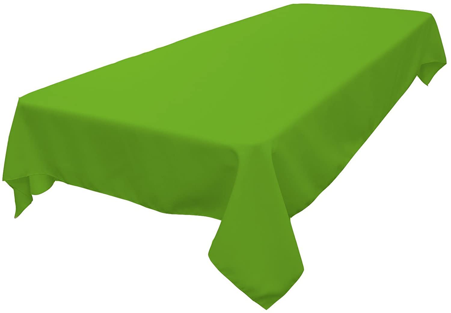 LA Linen Polyester Poplin 60 by 84-Inch Rectangular Tablecloth  Lime