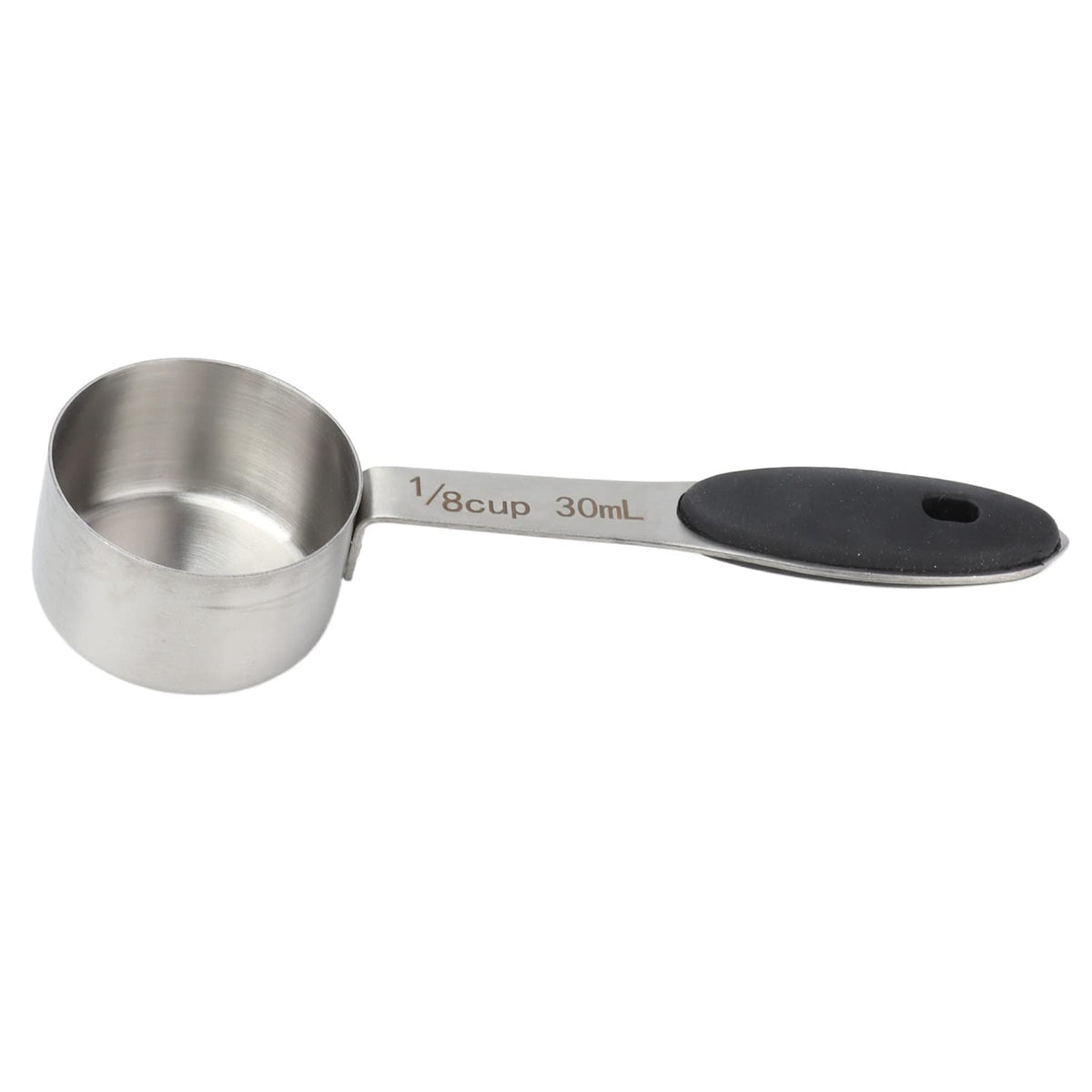 Stainless Steel Coffee Measuring Scoop, 30 Ml, 1/8 Cup Capacity, Gel Handle