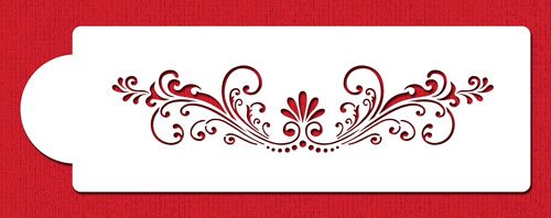 Designer Stencils Fleur De Lis Cake Stencil, Beige/Semi-Transparent