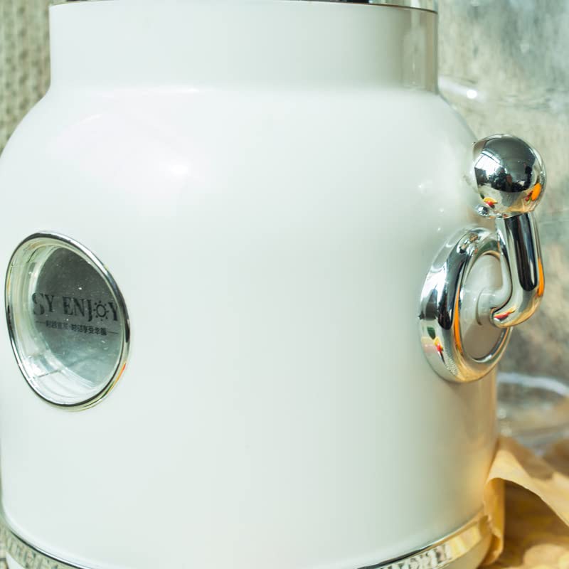 Mini Blender With Double Cup Retro Shake And Ice Crush Maker Countertop Juice Blender With Stainless Steel Blades Cn Plug(White)