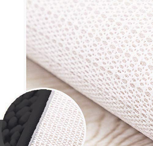 Madeals Bath Rug Set 3 Piece Bathroom Contour Rugs Combo  Soft Shaggy 2 Piece Bath Shower Mat and U-Shaped Toilet Floor Rug Black