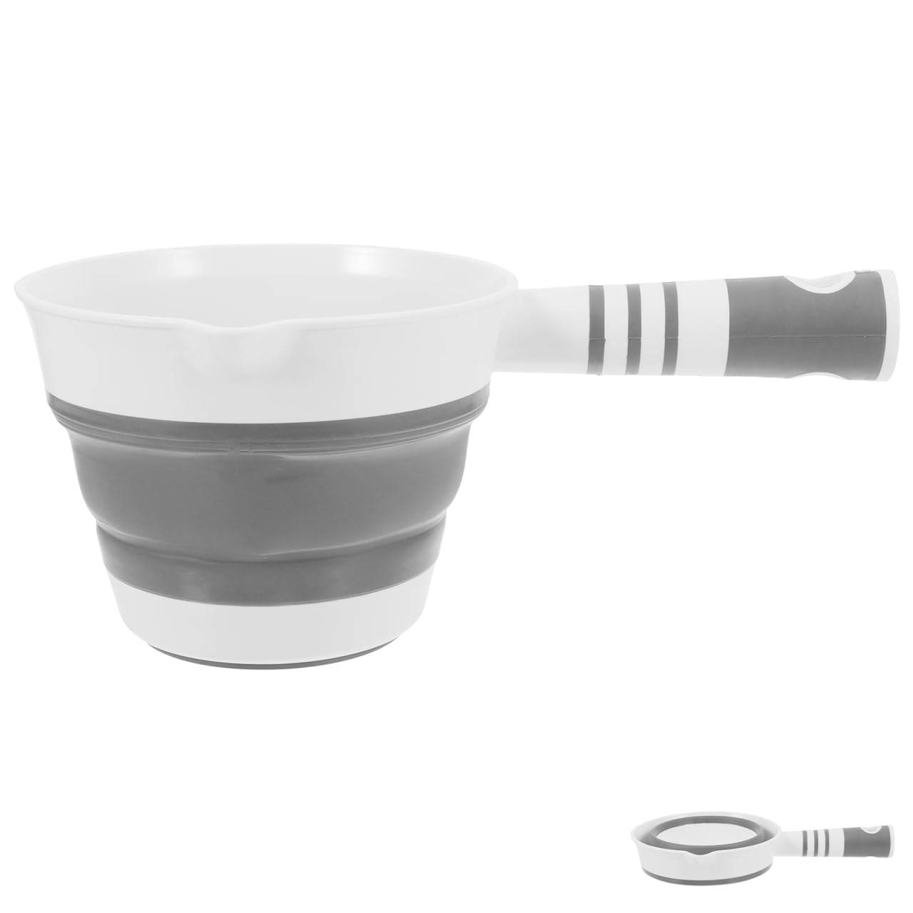 Foldable Water Scoop Kitchen Water Ladle with Hanging Second Collapsible Dipper for Bath Fruit and Vegetable Rinsing SpaceSavi